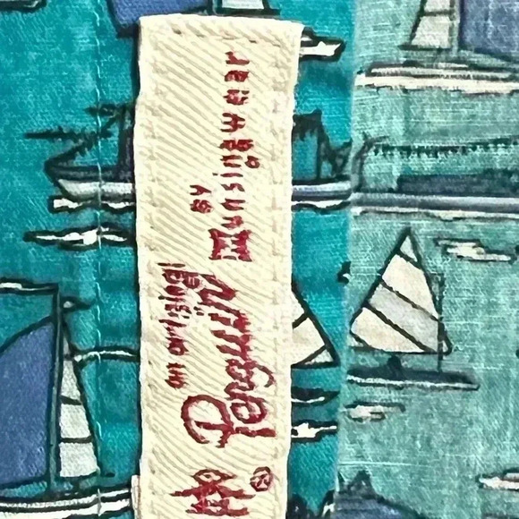 Original Penguin Teens large ๐๐ปBlue Sailboat Print Short Sleeve Button Up - Picture 5 of 6